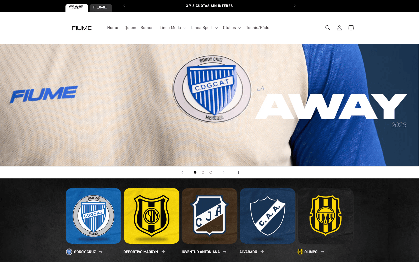 Fiume Shop — eCommerce de indumentaria oficial de clubes + retail de moda y deporte