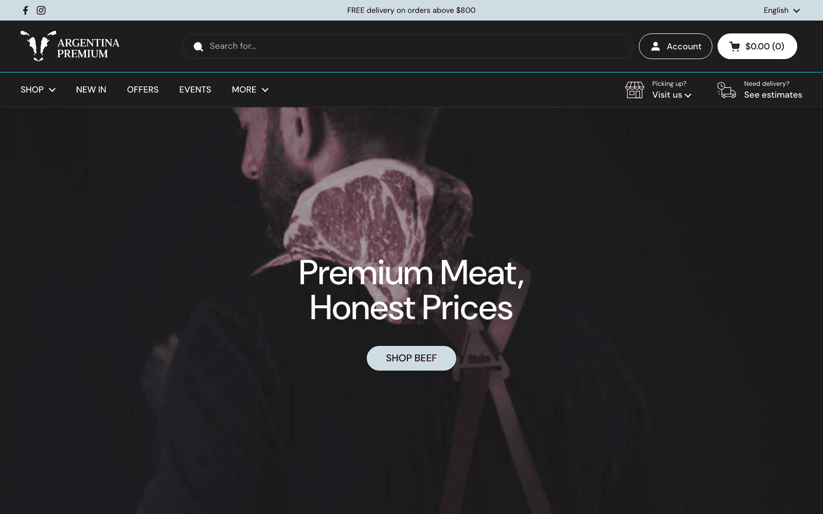 GSI Argentina Premium — eCommerce internacional de carne premium argentina con base en Hong Kong